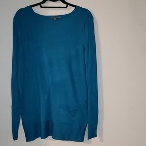 Elliott Lauren Teal Long Sleeve Sweater Top M